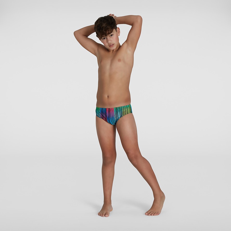 HyperChromatic Allover 6,5 cm Badehose Schwarz/Gelb für Jungen