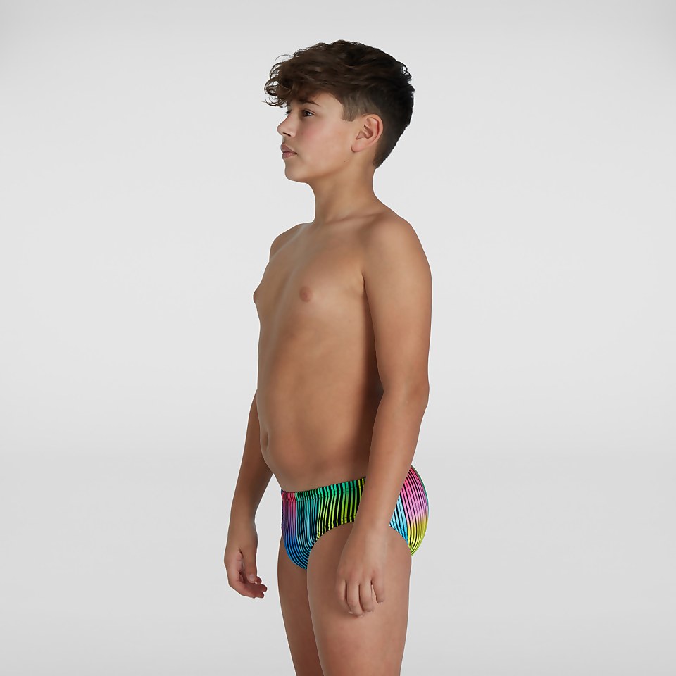 HyperChromatic Allover 6,5 cm Badehose Schwarz/Gelb für Jungen