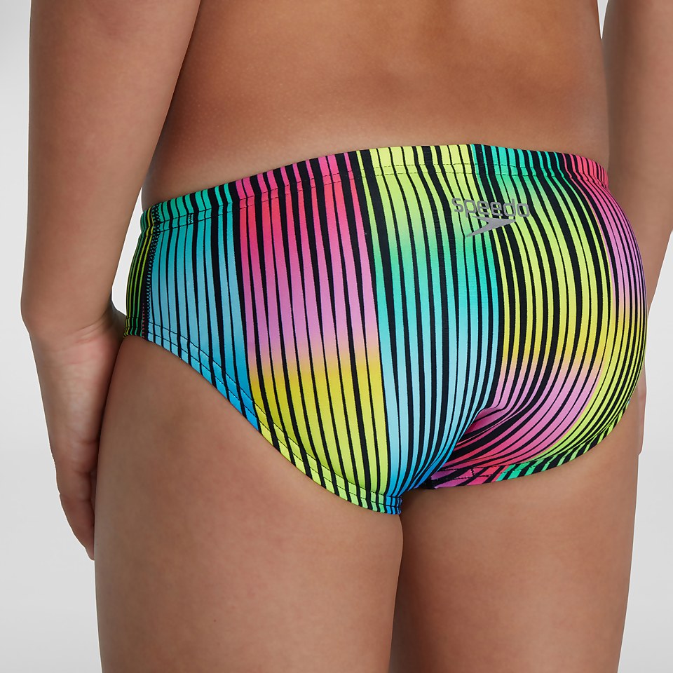 HyperChromatic Allover 6,5 cm Badehose Schwarz/Gelb für Jungen