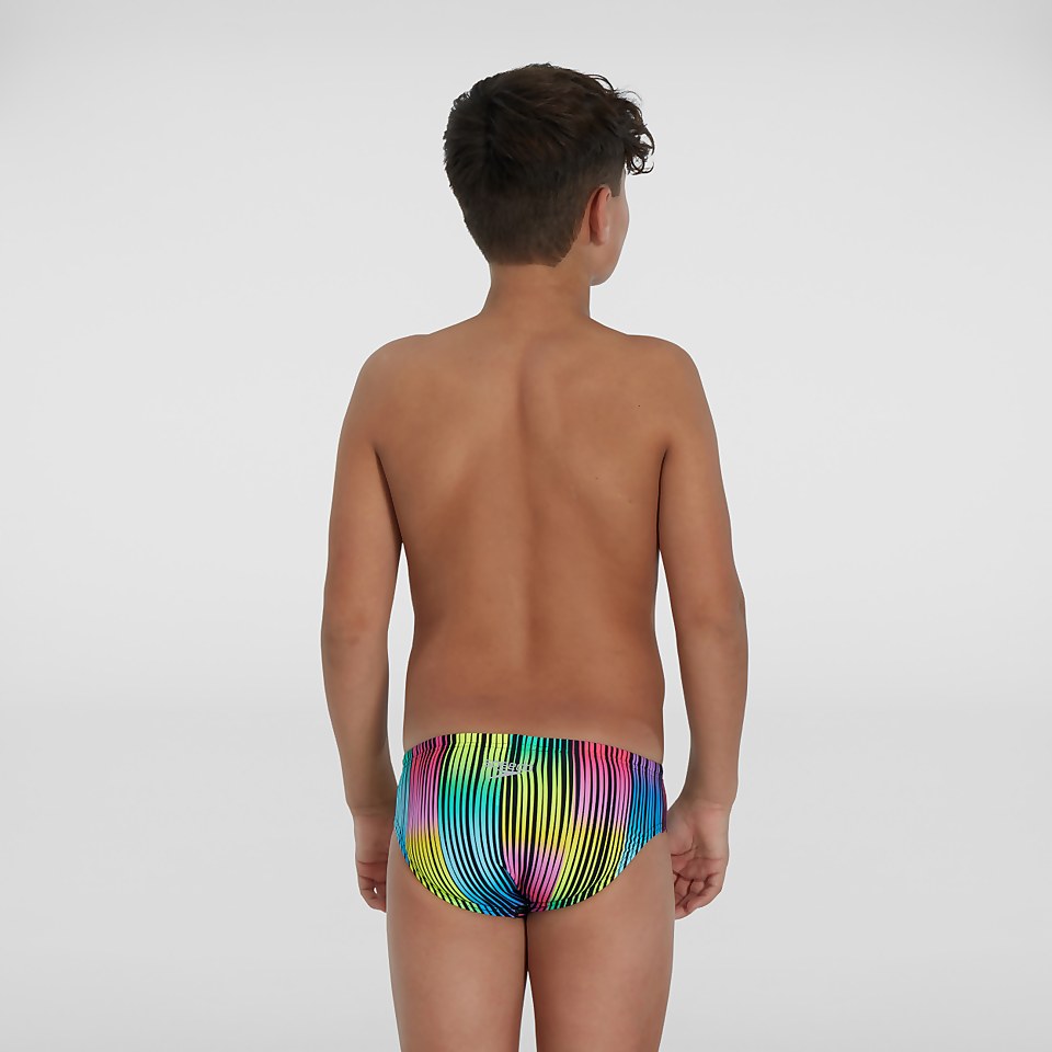 HyperChromatic Allover 6,5 cm Badehose Schwarz/Gelb für Jungen