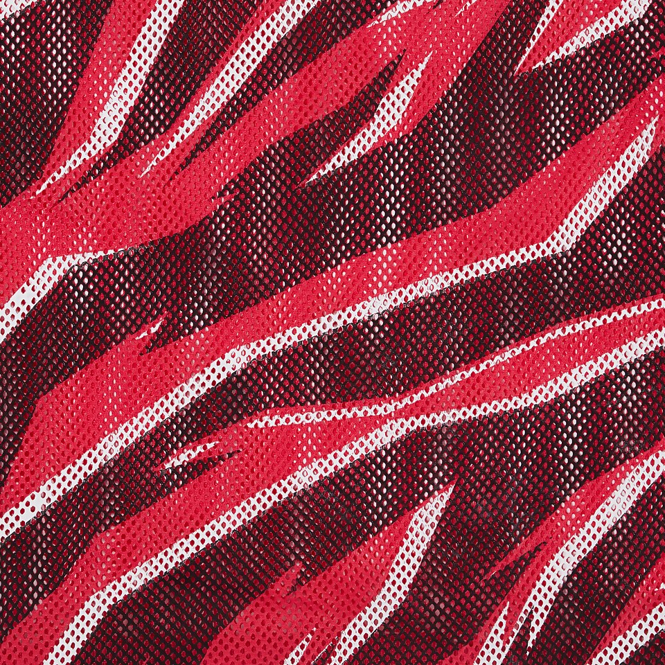 Bedruckte Netztasche Rot/Schwarz