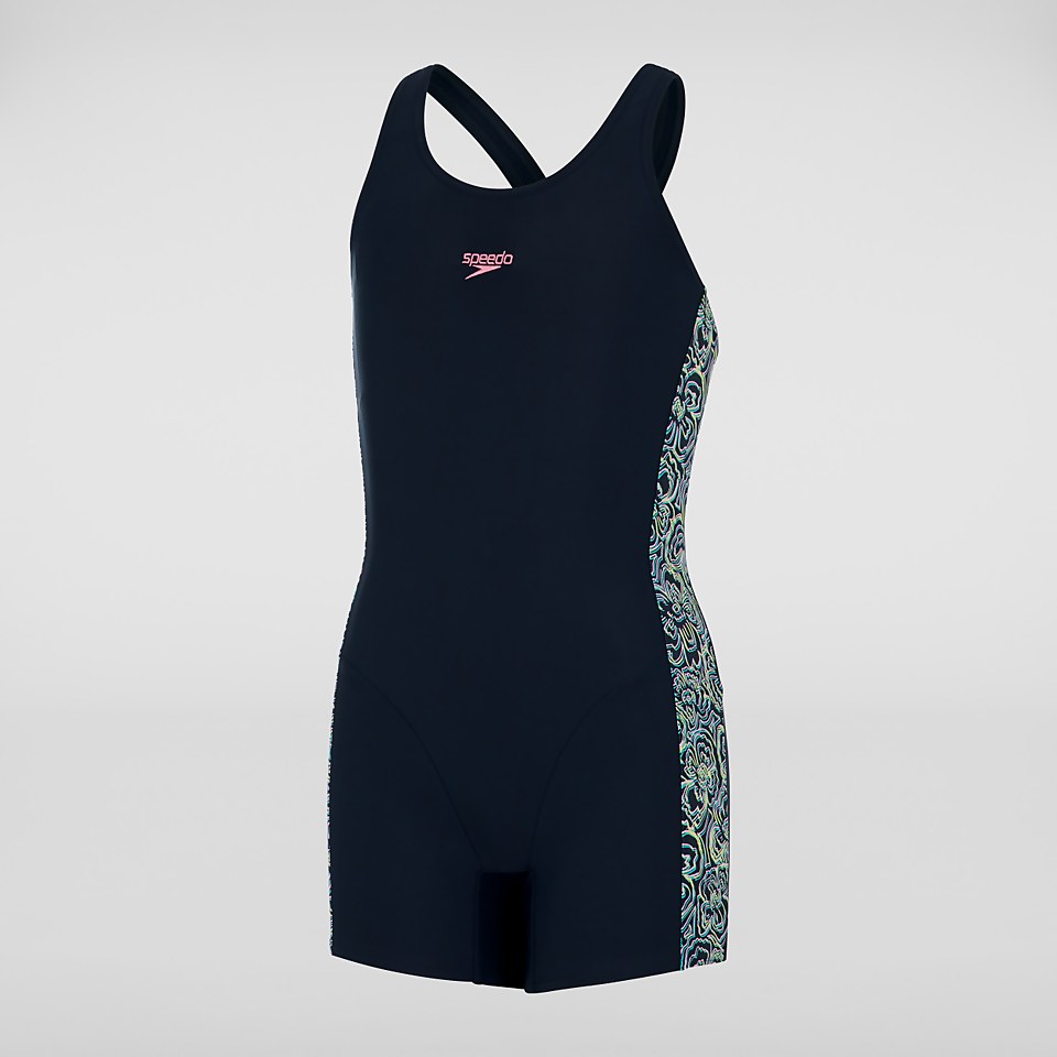 Girls' Printed Leaderback Legsuit Navy/Pink