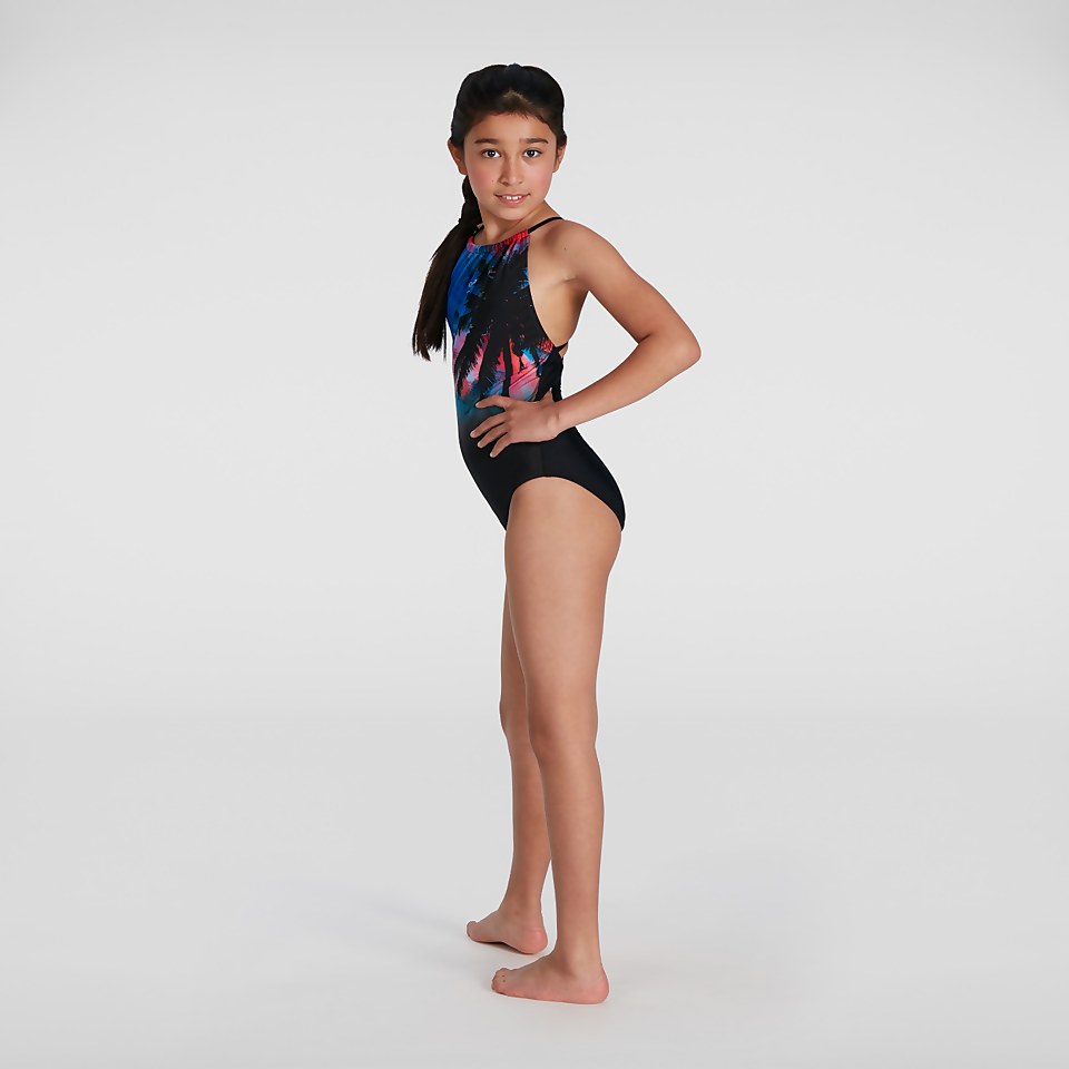 Maillot de bain Fille Star noir/bleu