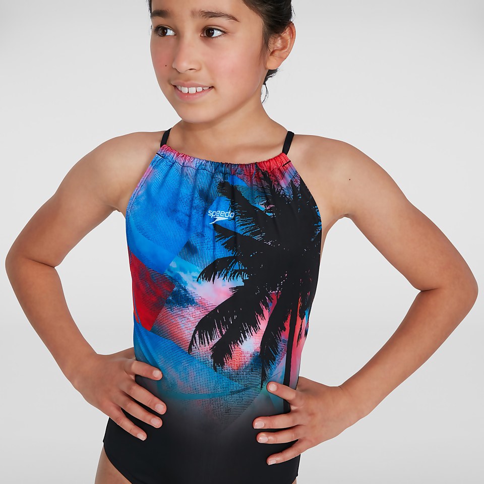 Maillot de bain Fille Star noir/bleu