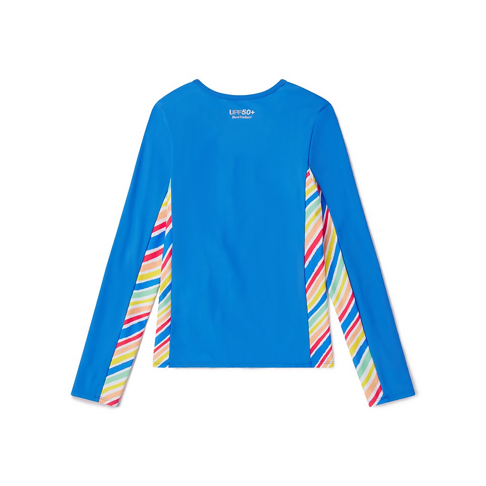 Long Sleeve Printed Splice Rashguard