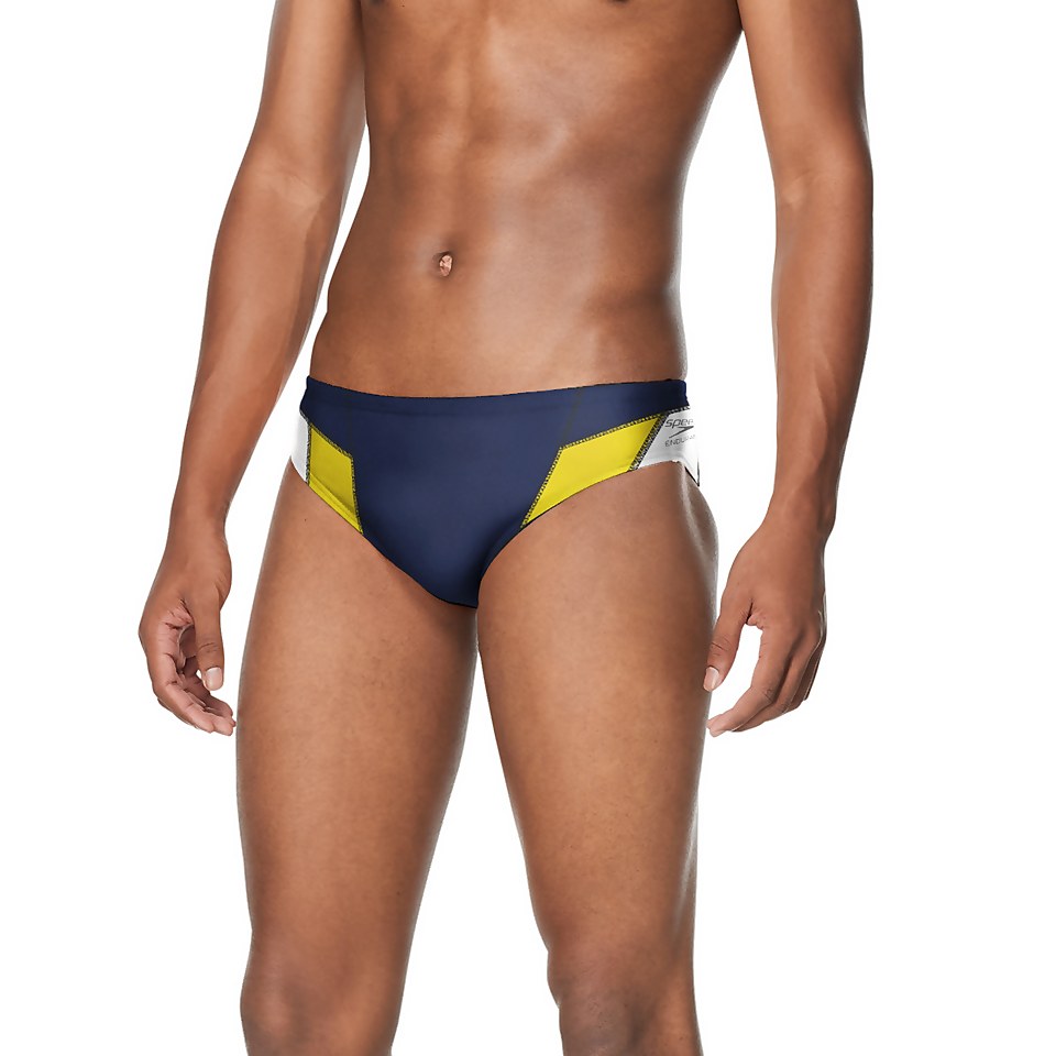 Men's Edge Splice Brief Navy/Gold