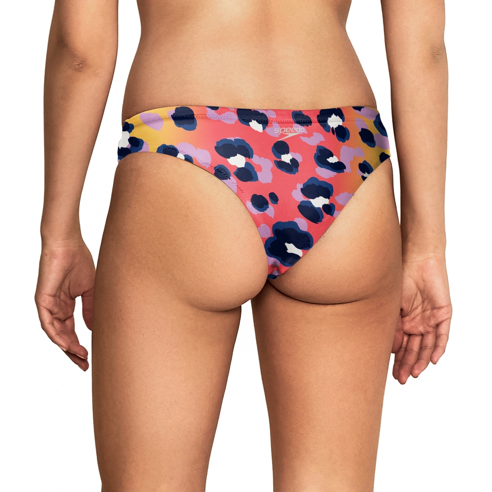 Women's Printed Cheeky Hipster Bikini Bottom Red