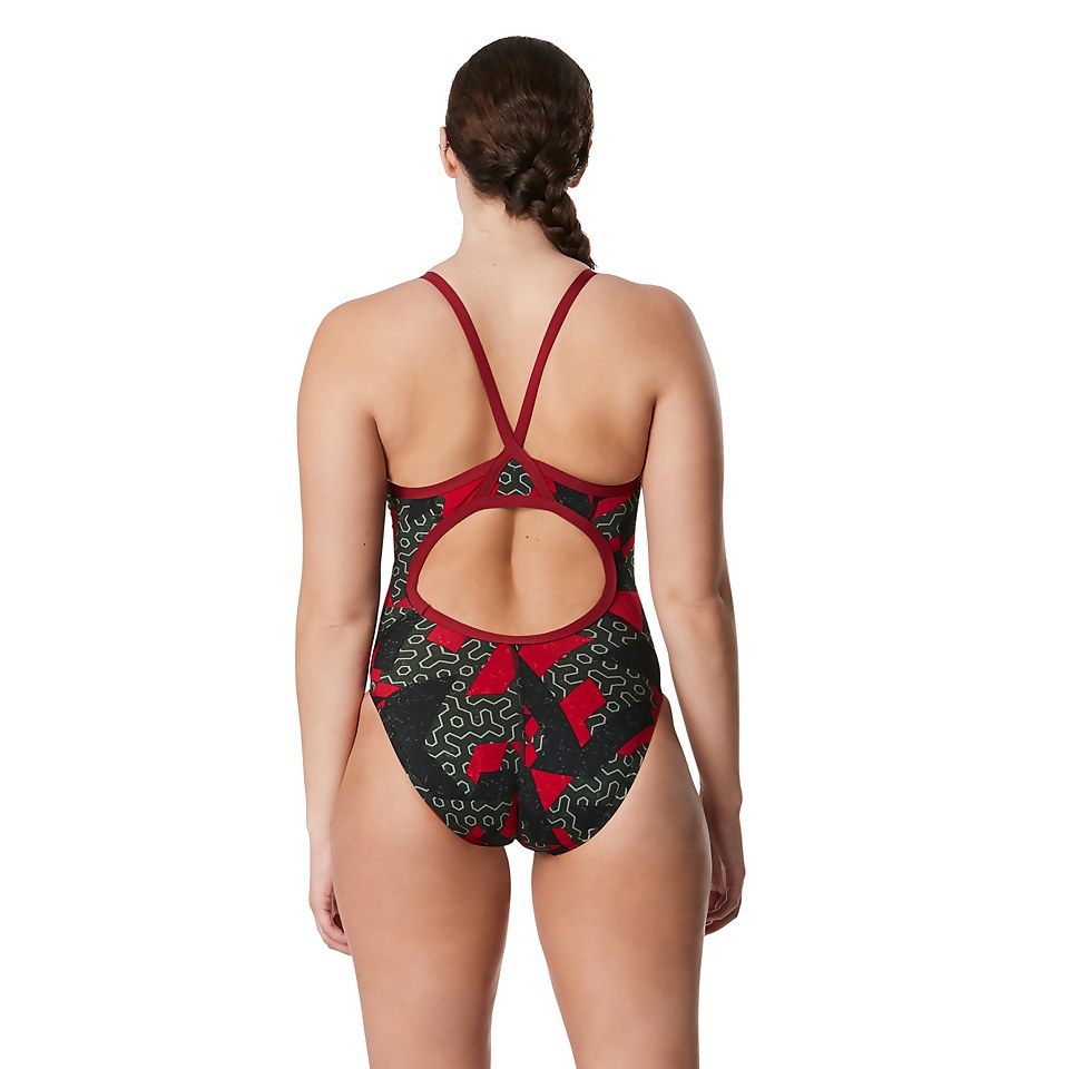 Women's Ruse Blocks Flyback One Piece Purple