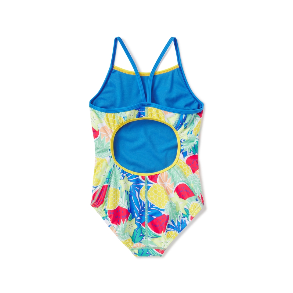 Girl's Printed Propel Back One Piece Blue