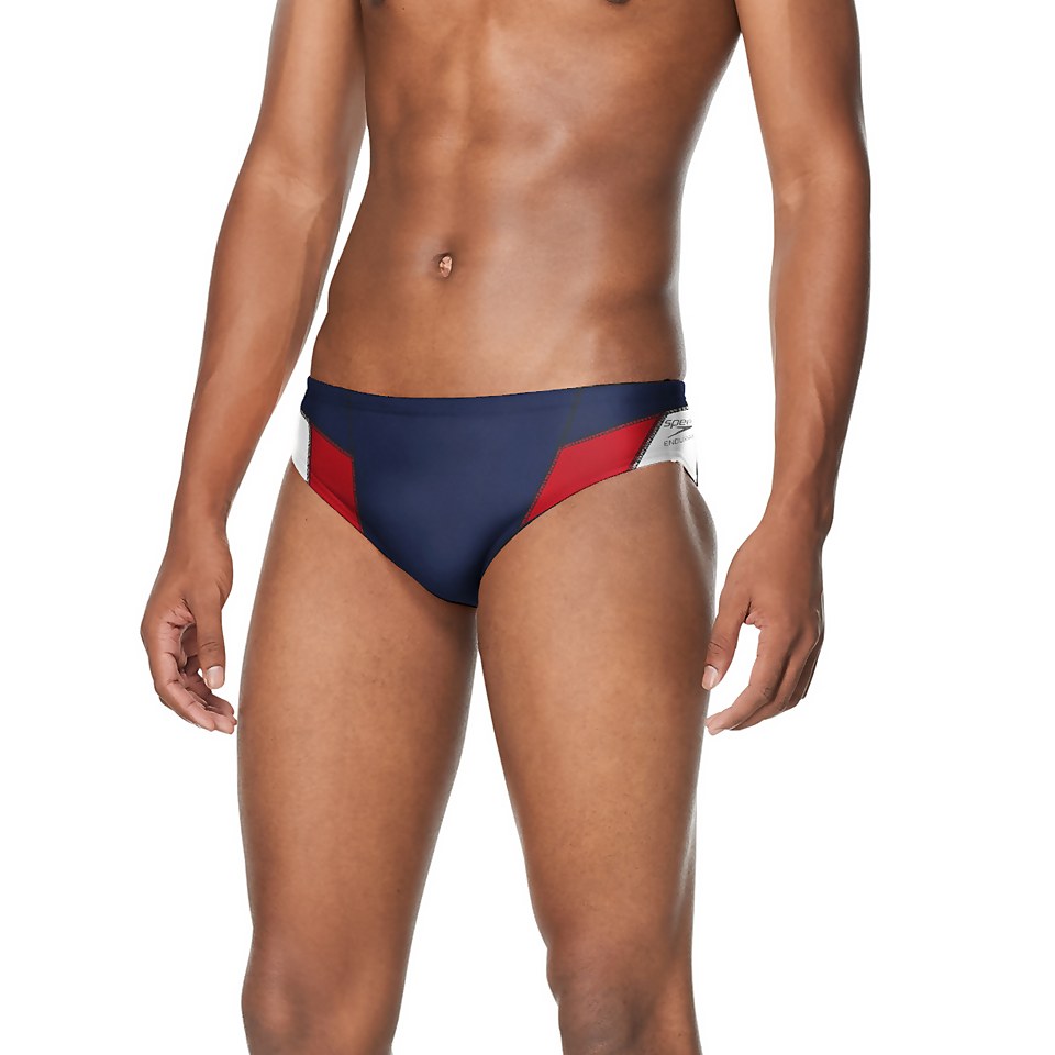 Men's Edge Splice Brief Navy/Red