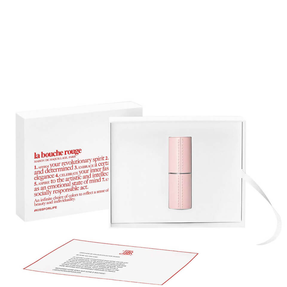 La Bouche Rouge Paris Refillable Fine Leather Lipstick Case - Pink