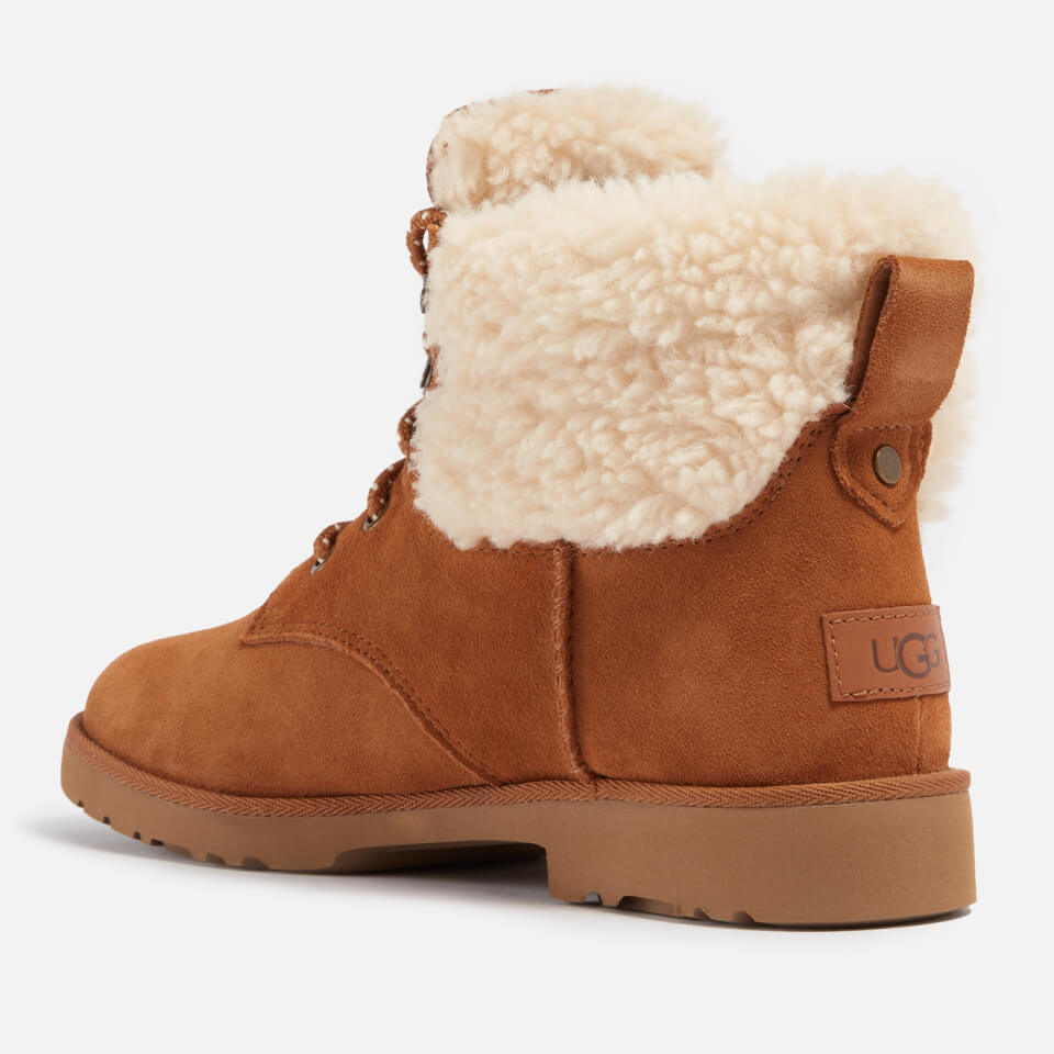 UGG Romely Heritage Shearling-Trimmed Suede Ankle Boots