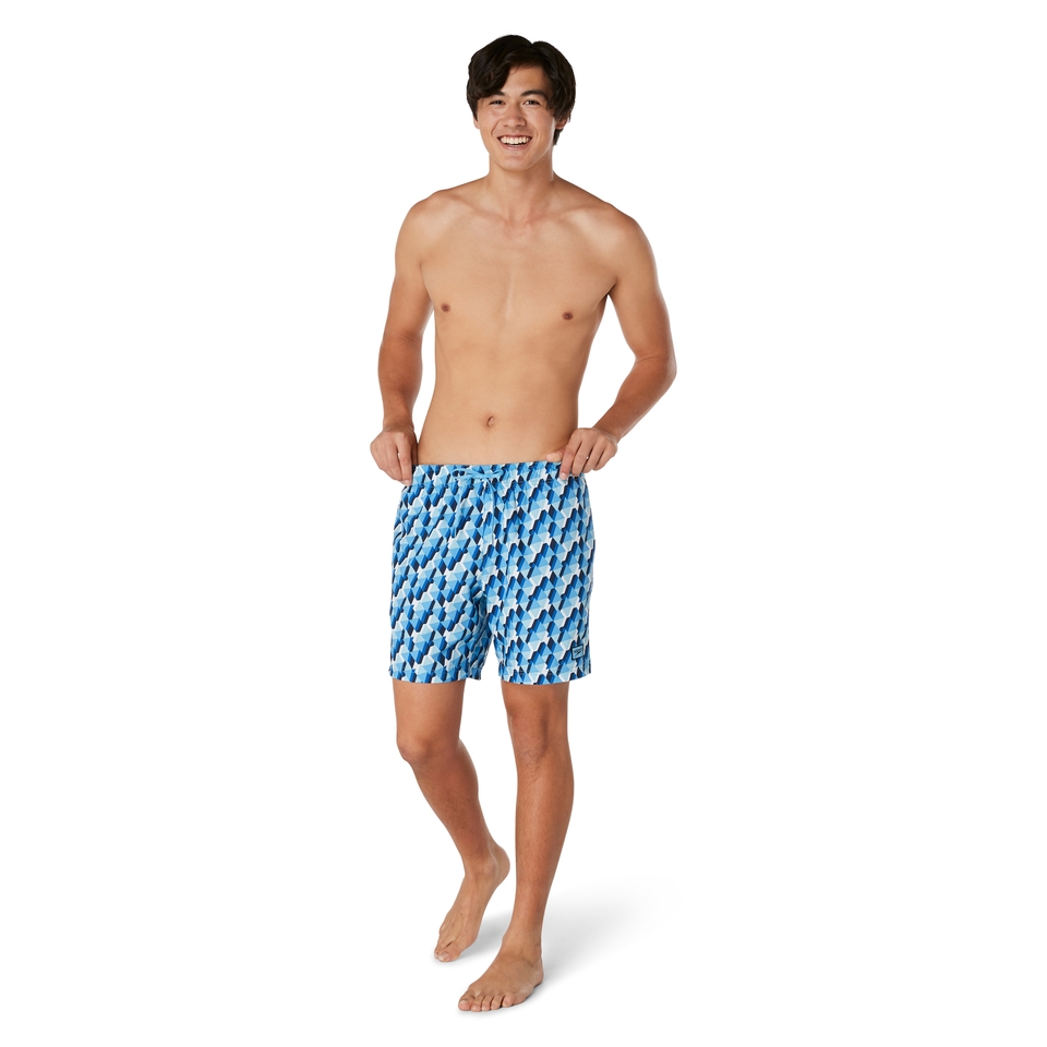 Men's Philo Palm Redondo Edge 17" Volley Swim Trunks Blue
