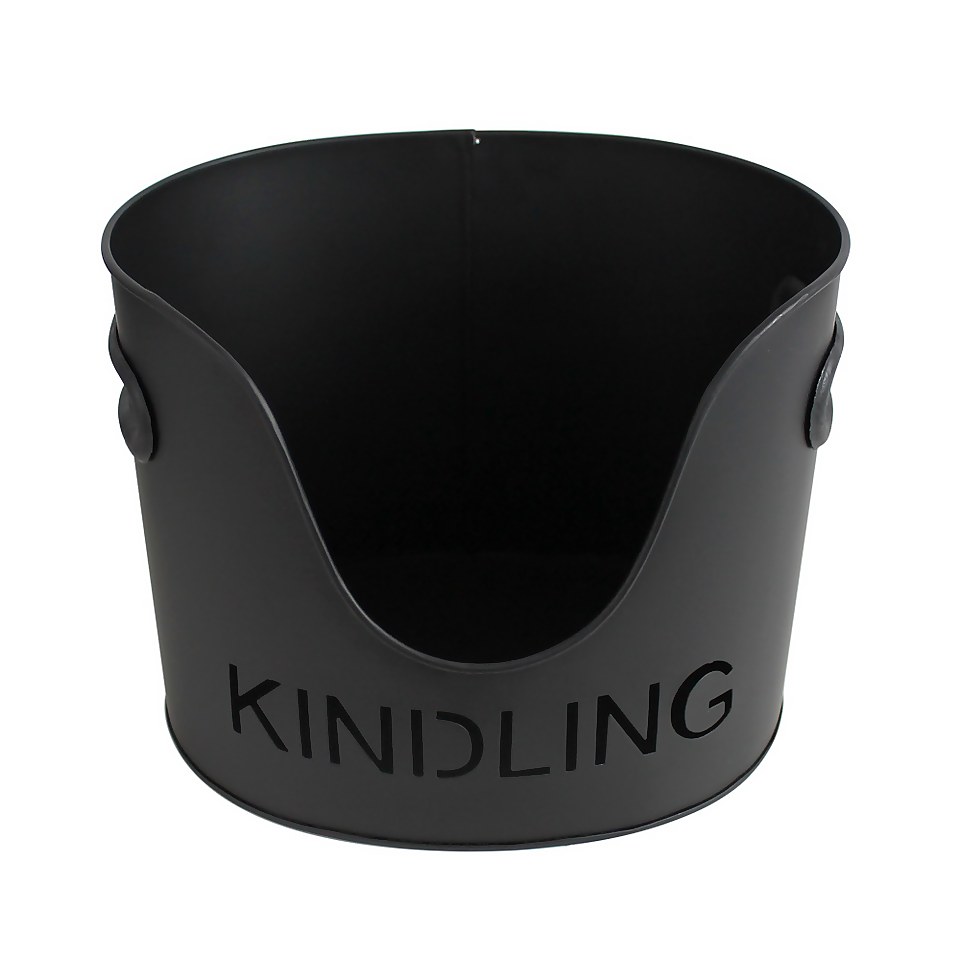 Log & Kindling Bucket Set - Black