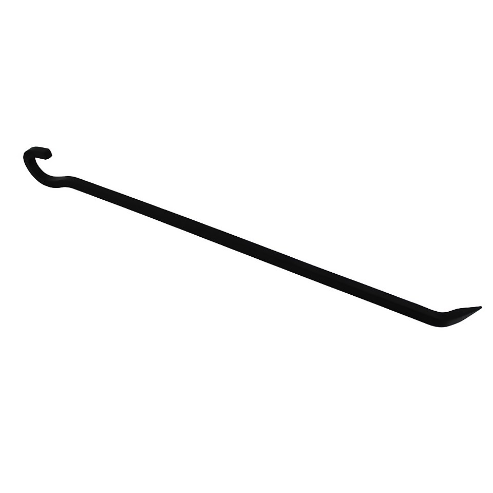 Metal Long Handle Fire Poker Tool Black Homebase