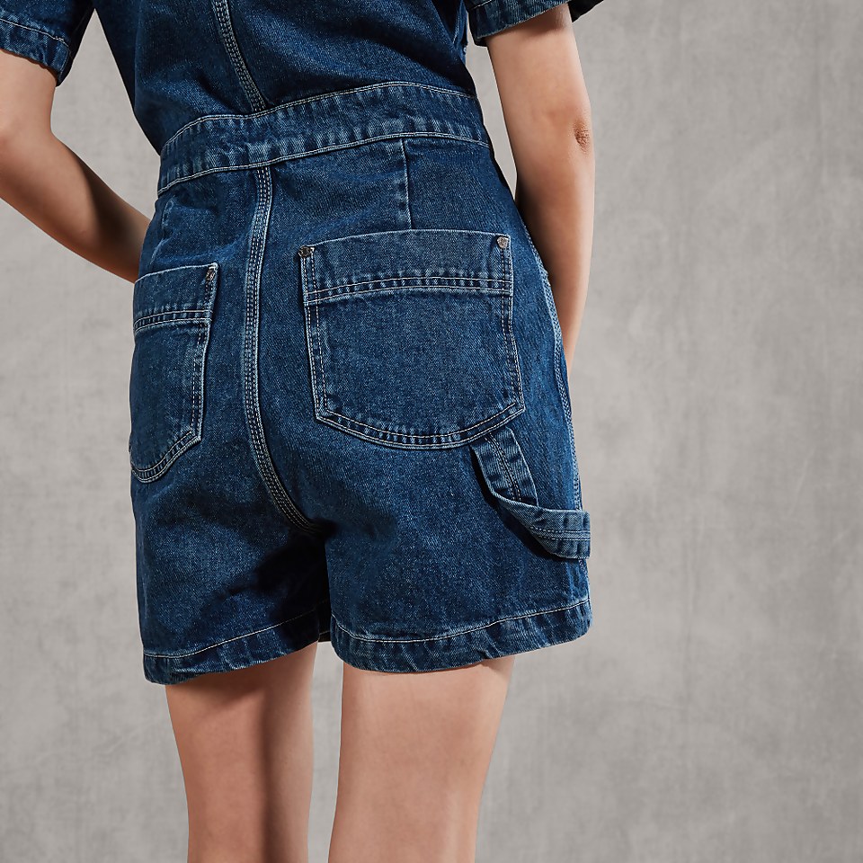 Women's Denim Playsuit Blue