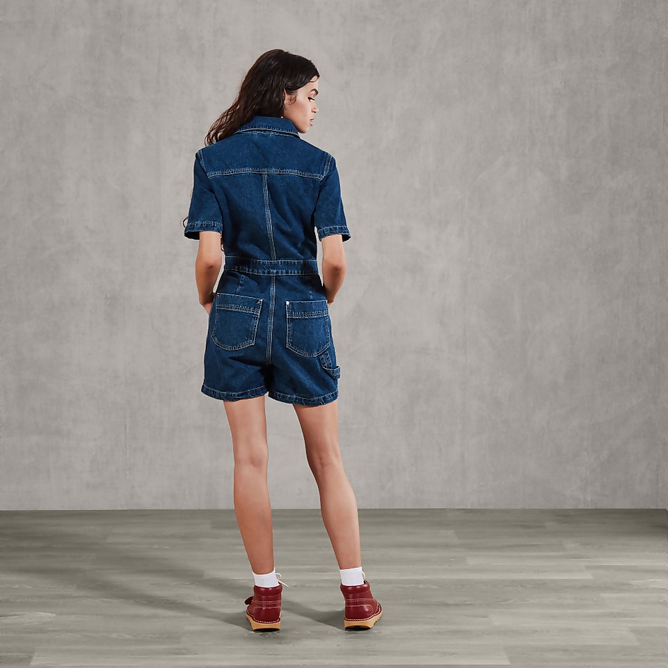 Women's Denim Playsuit Blue