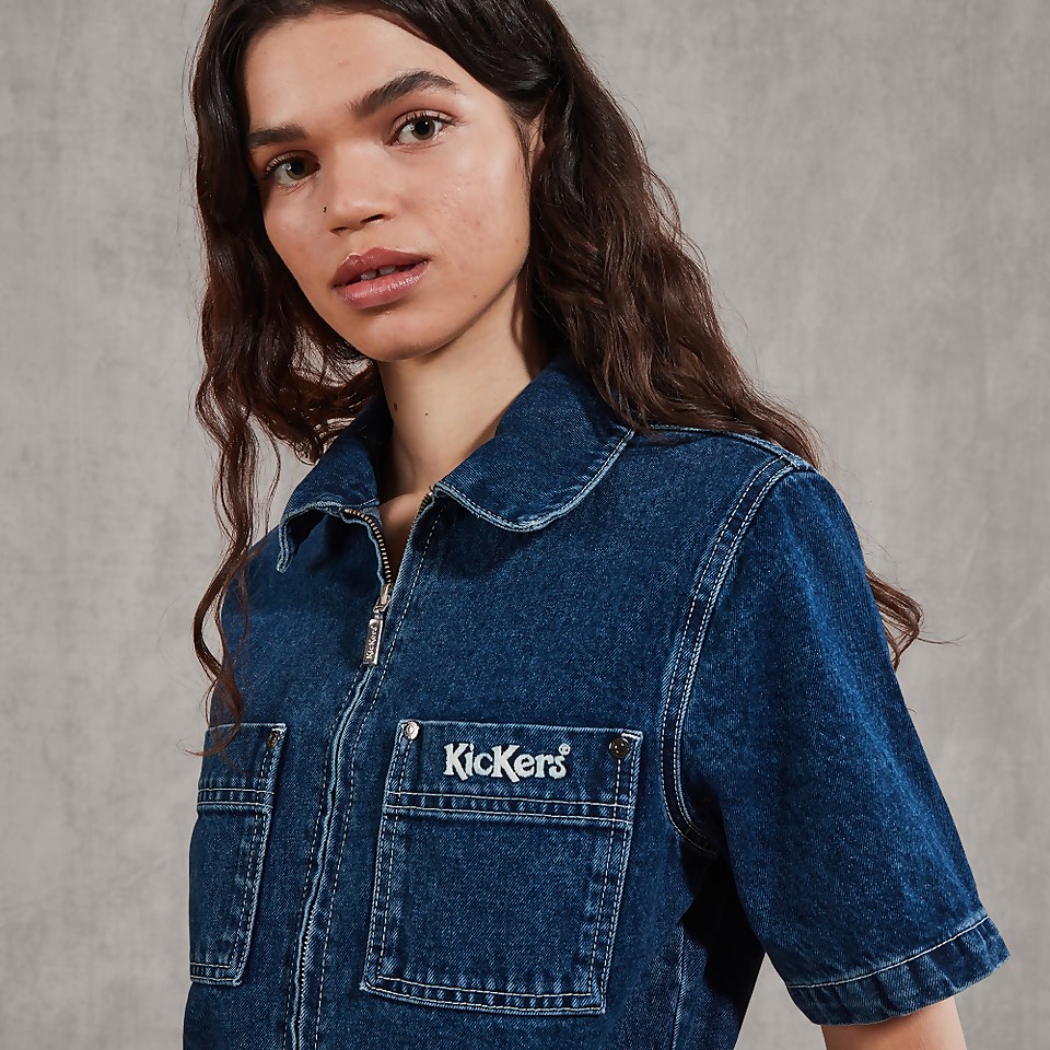 Women's Denim Playsuit Blue