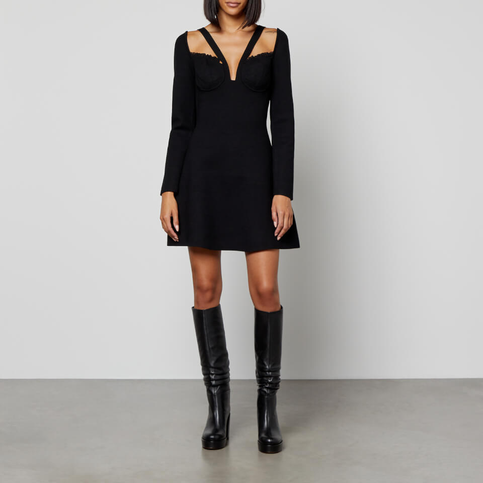 【関税込み】3.1 Phillip Lim ミニドレス 3.1 Phillip Lim Ruffle-Trimmed Stretch-Knit Halterneck Mini