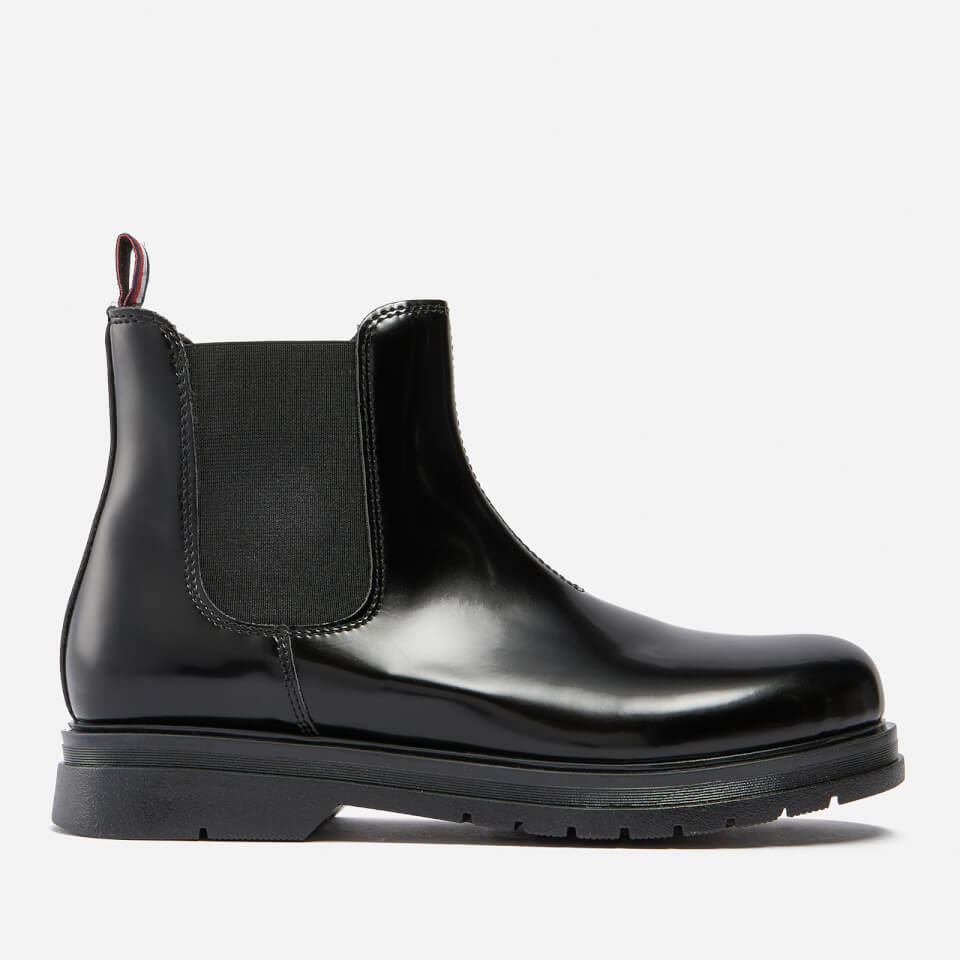 Tommy Hilfiger Girls' Faux Patent Leather-Blend Chelsea Boots