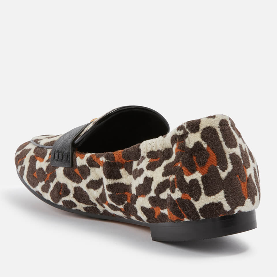 Tory Burch Leopard Print Leather and Velvet Ballet Shoes | FREE UK Delivery  | Allsole