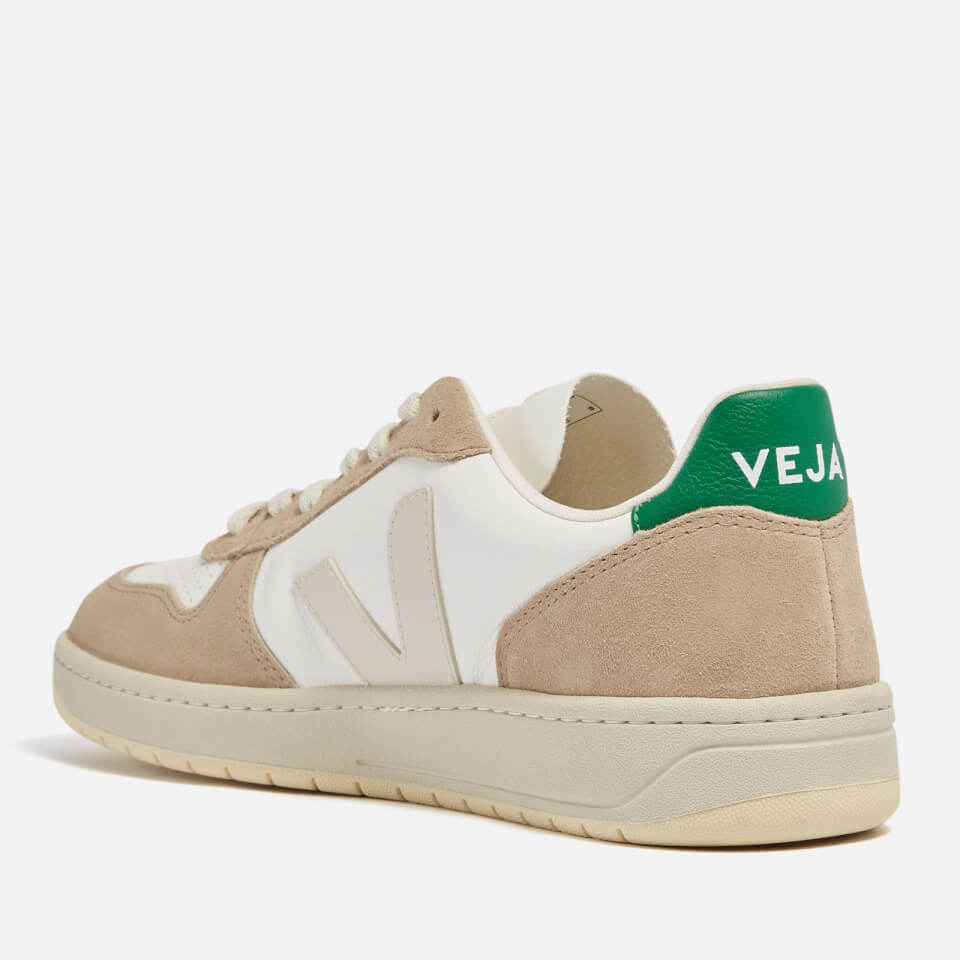 Veja V-10 Leather and Suede Trainers