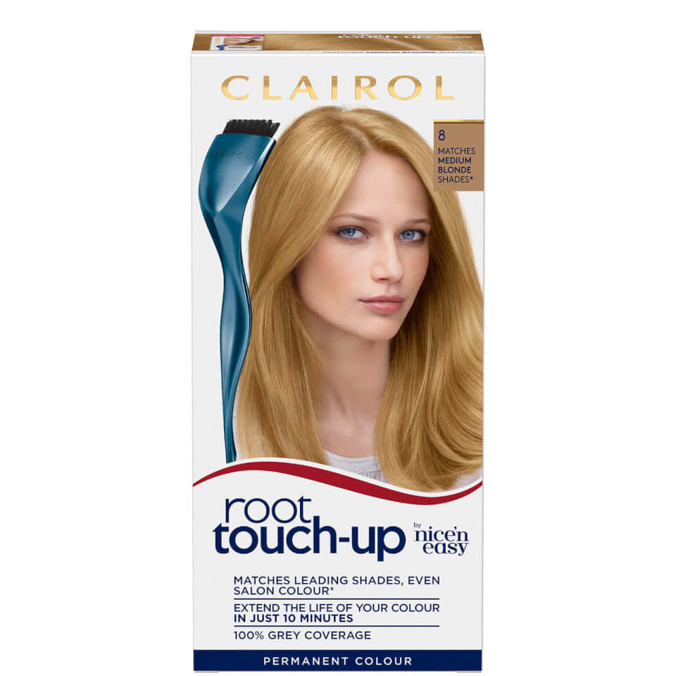 Clairol Root Touch-Up 8 Medium Blonde x Nice'n Easy Permanent 8 Medium Blonde Bundle