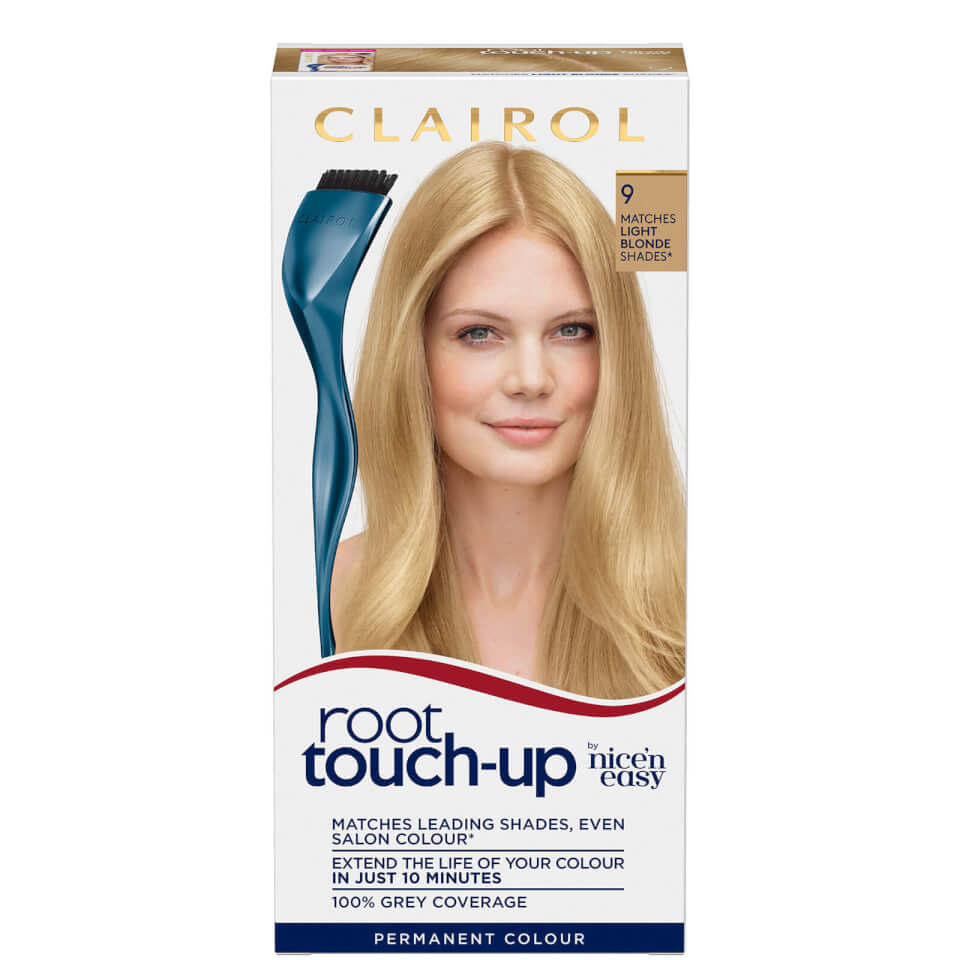 Clairol Root Touch-Up 9 Light Blonde x Nice'n Easy Permanent 9A Light Ash Blonde Bundle