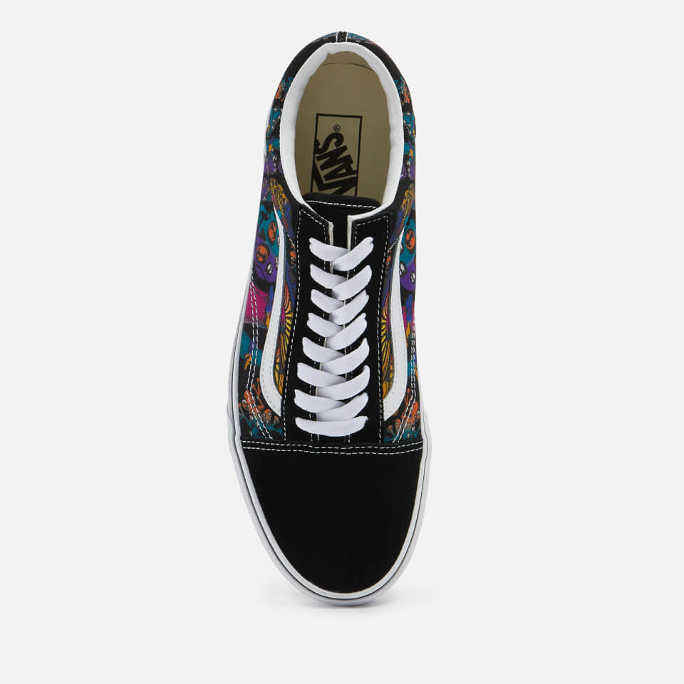 Vans Trippy Drip Old Skool Leather-Trimmed Suede and Printed Canvas Trainers