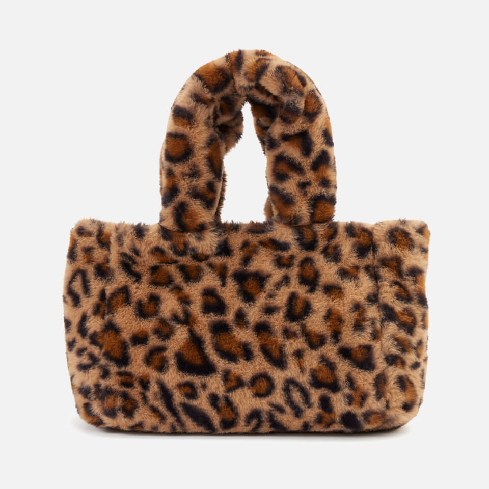 DKNY Emilee Small Leopard Print Faux Fur Tote Bag