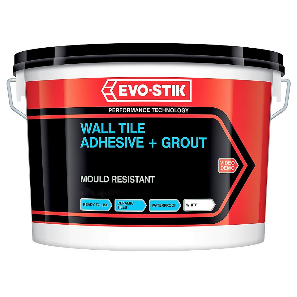EVO-STIK Mould Resistant Wall Tile Adhesive & Grout Large - 8.15kg