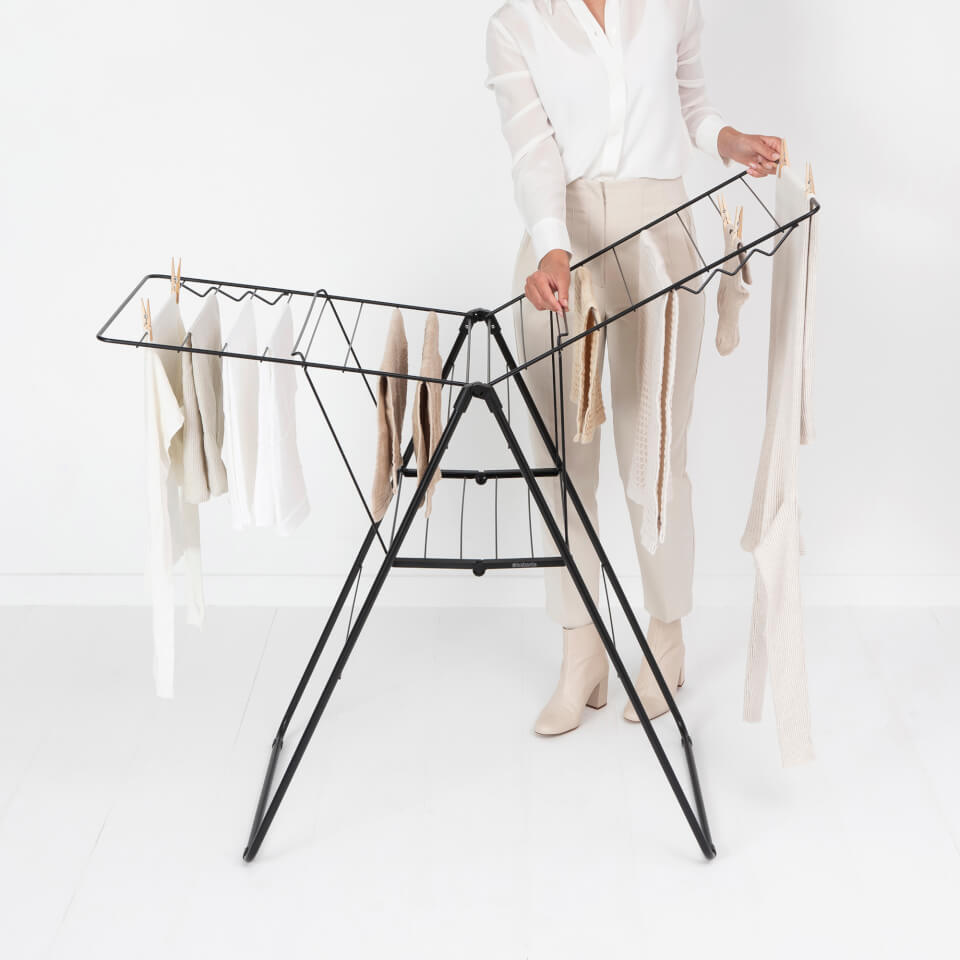 HangOn Drying Rack 20m Matt Black Homebase