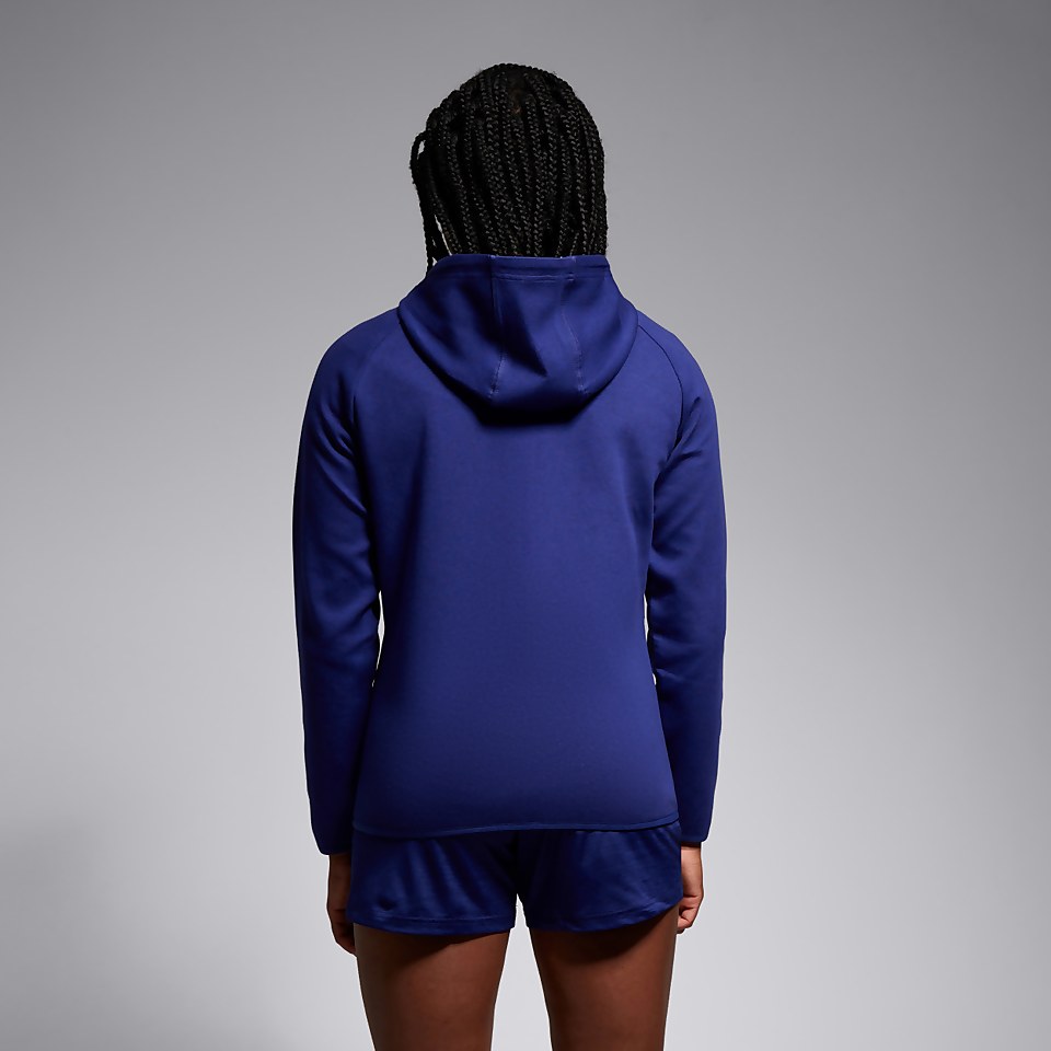 WOMENS VAPODRI FZ TEMPO HOODED SWEAT BLUE