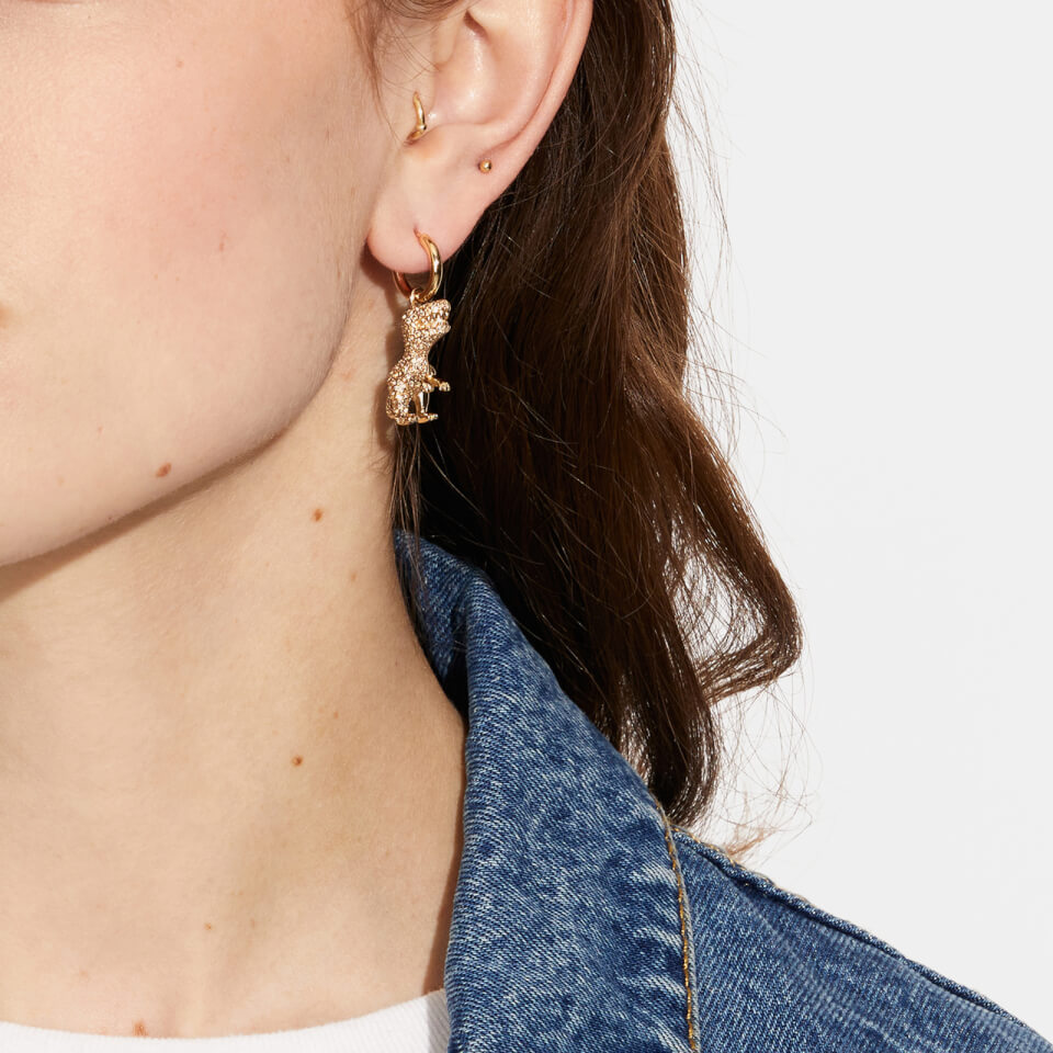 Coach Rexy Crystal and Gold-Tone Earrings