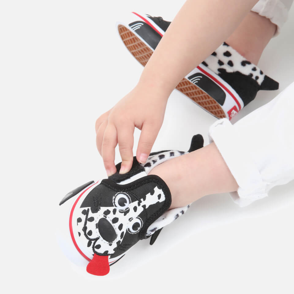 Vans Toddlers Slip On Dog Canvas and Faux Fur Trainers Allsole