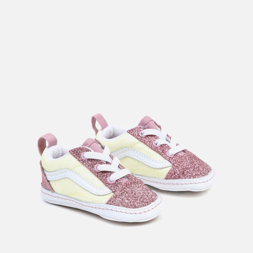 Vans Babies’ Old Skool Crib Glittered Faux Leather Trainers
