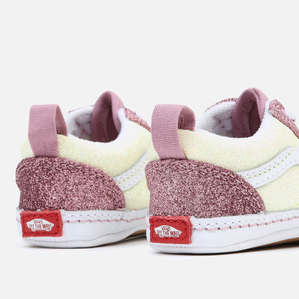Vans Babies’ Old Skool Crib Glittered Faux Leather Trainers FREE UK