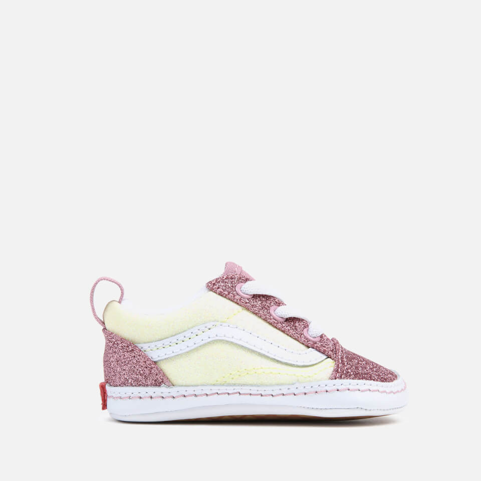 Vans Babies’ Old Skool Crib Glittered Faux Leather Trainers FREE UK