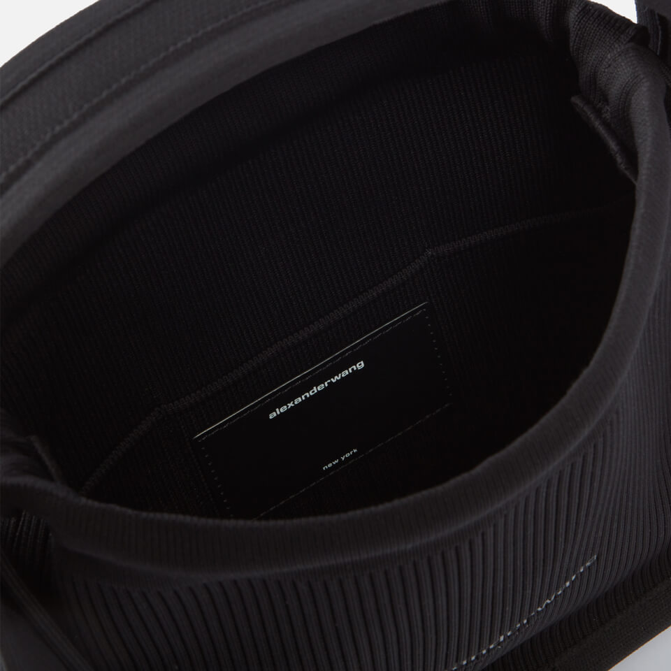 Alexander Wang Small Ryan Logo-Detailed Stretch-Knit Bag
