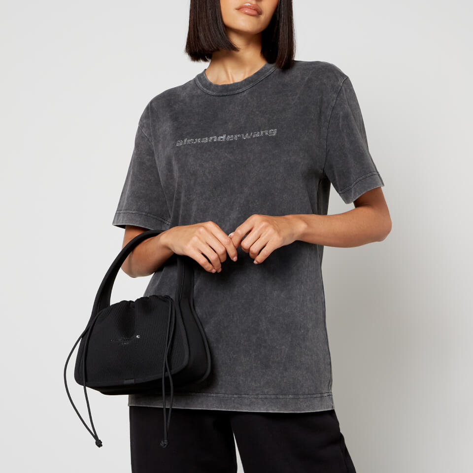 Alexander Wang Small Ryan Logo-Detailed Stretch-Knit Bag