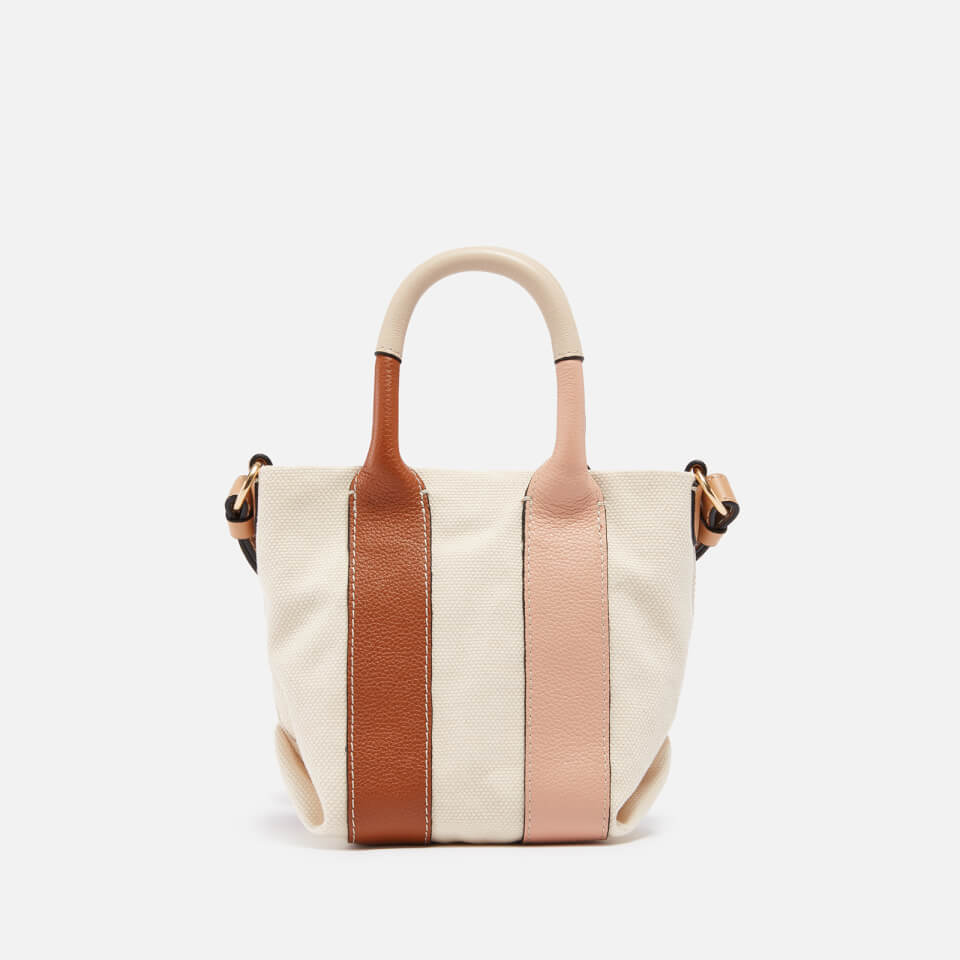 See By Chloé Laetizia Mini Leather and Canvas Tote Bag