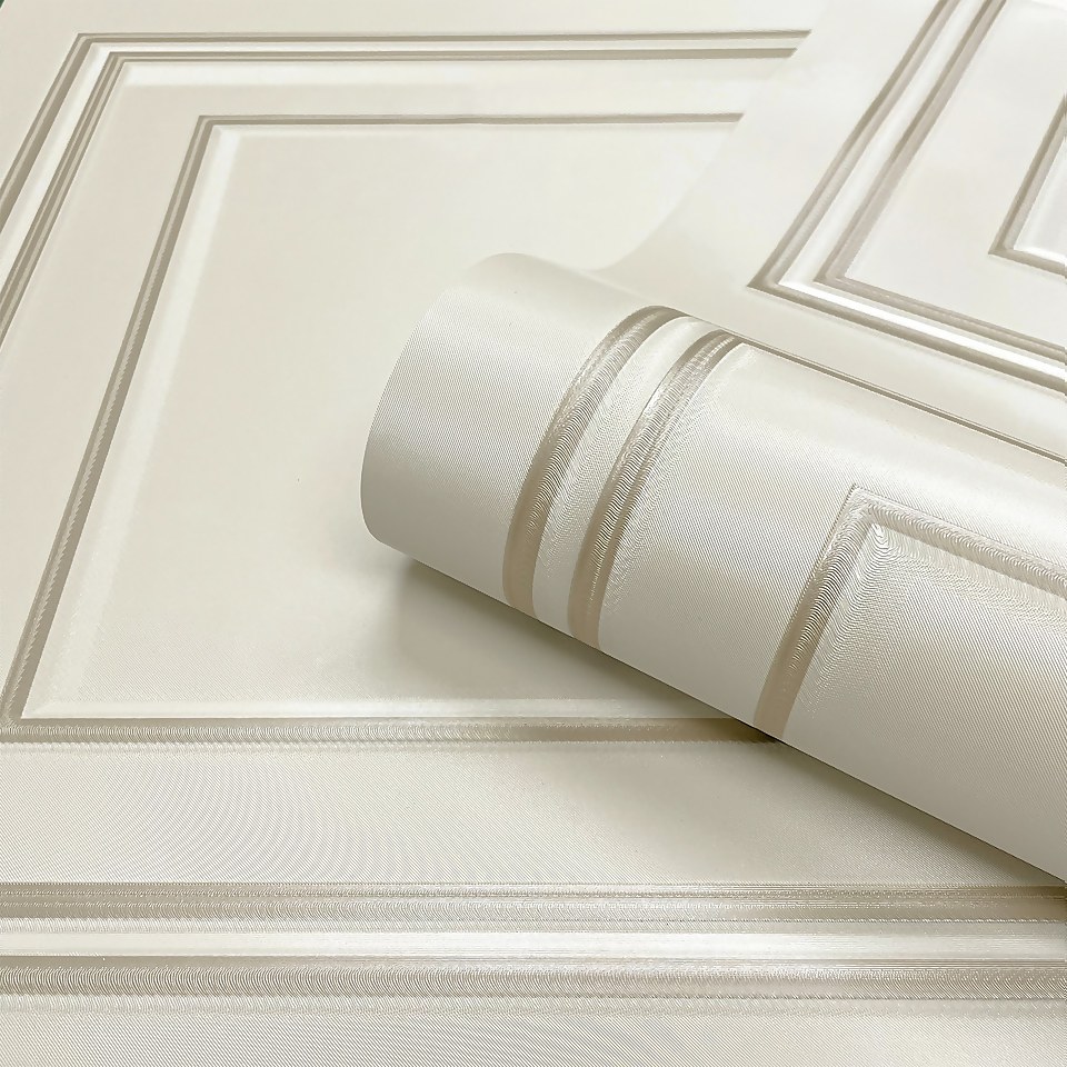 Belgravia Decor Amara Panel Textured Cream Wallpaper