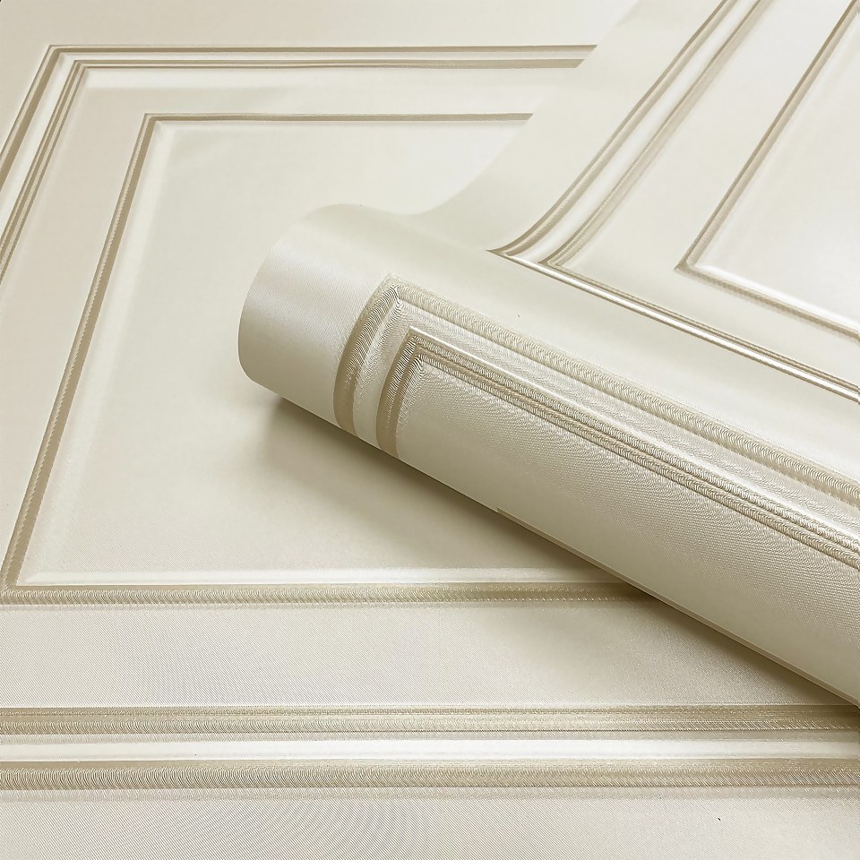 Belgravia Decor Amara Panel Textured Cream Wallpaper A4 Size Sample