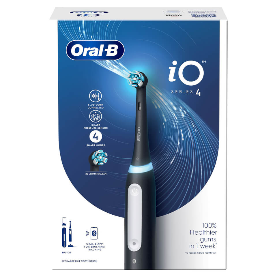 Oral B iO4 Matte Black Electric Toothbrush with Travel Case
