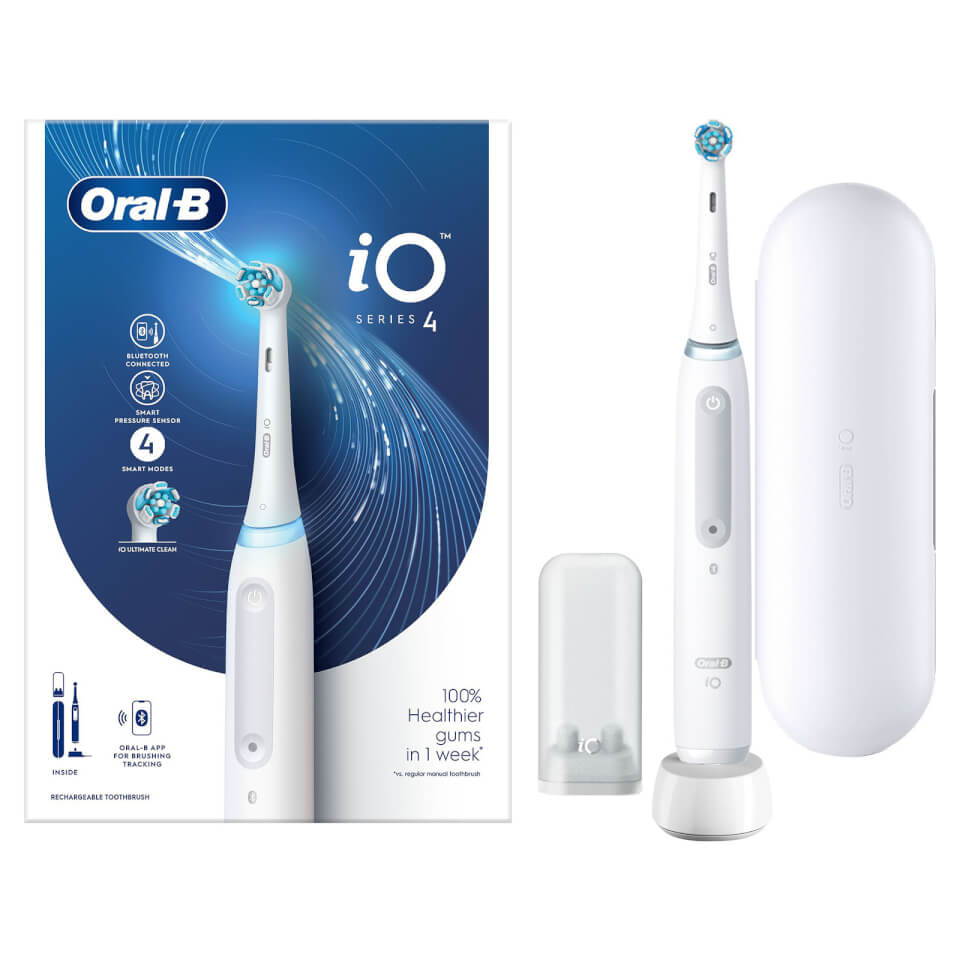 Oral B iO4 White Electric Toothbrush with Travel Case