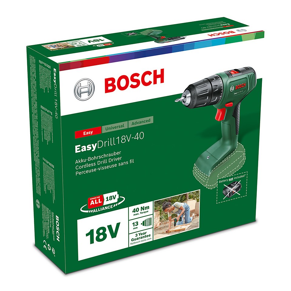 Bosch EasyDrill 18V-40 (no battery included)