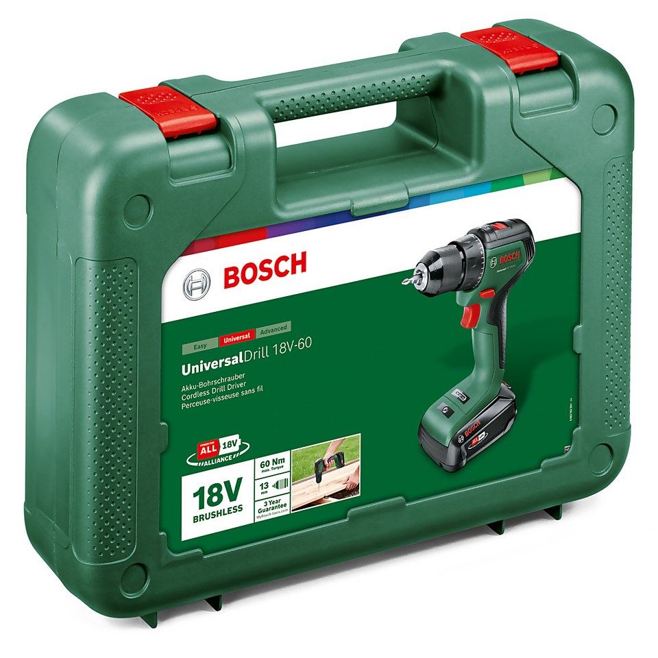Bosch UniversalDrill 18V60 with 1x 2 0Ah Battery & AL 18V 20 Charger