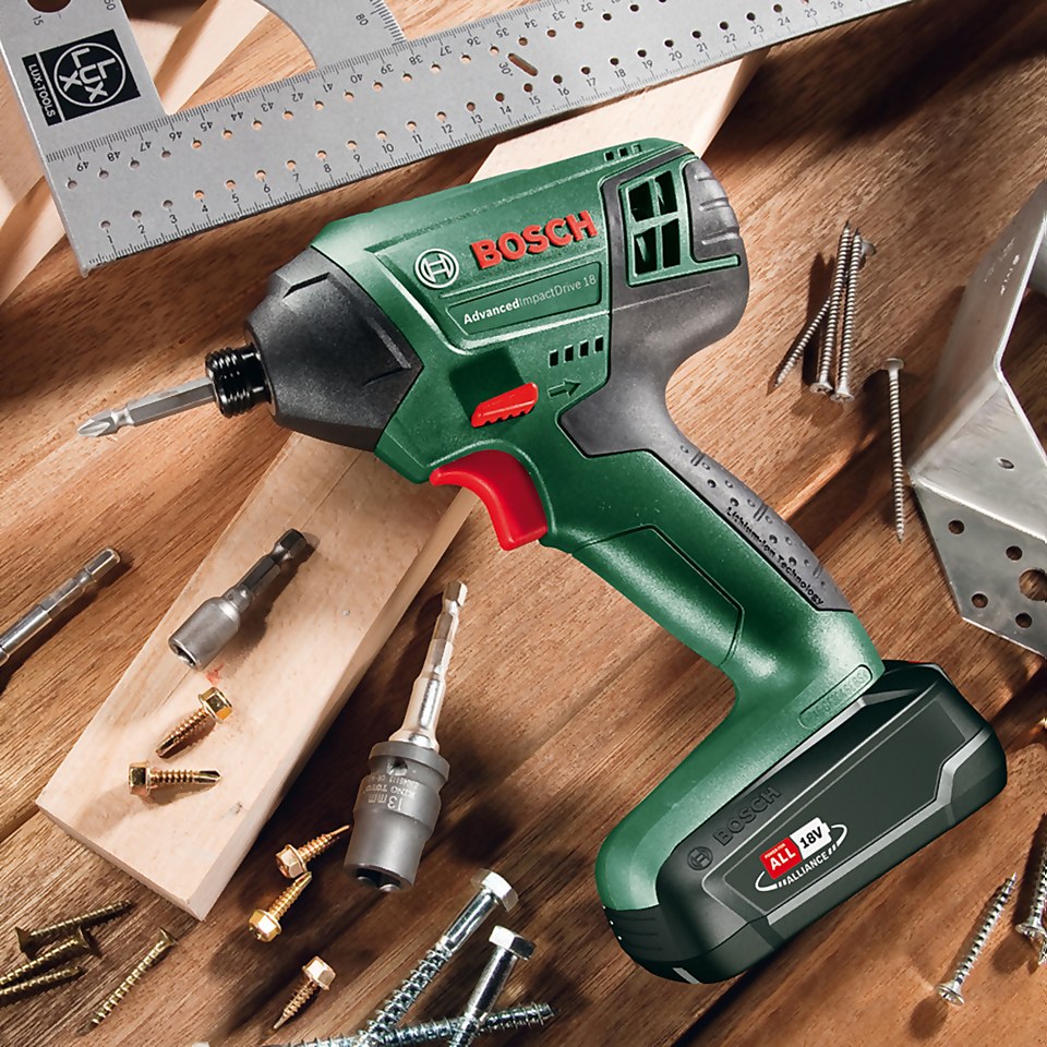 Bosch AdvancedImpactDrive 18 Impact Driver with 1 x 1.5 Ah Battery & Charger