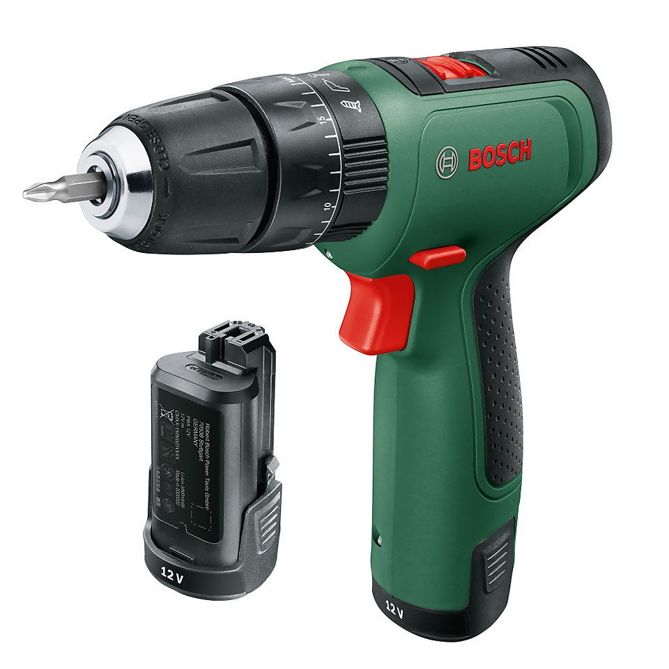 Bosch EasyImpact 1200 Combi Drill with 2x 1.5Ah Batteries & Charger
