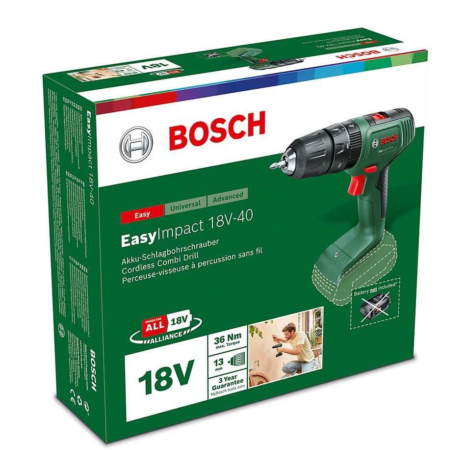 Bosch EasyImpact 18V-40 Combi Drill (no battery included)